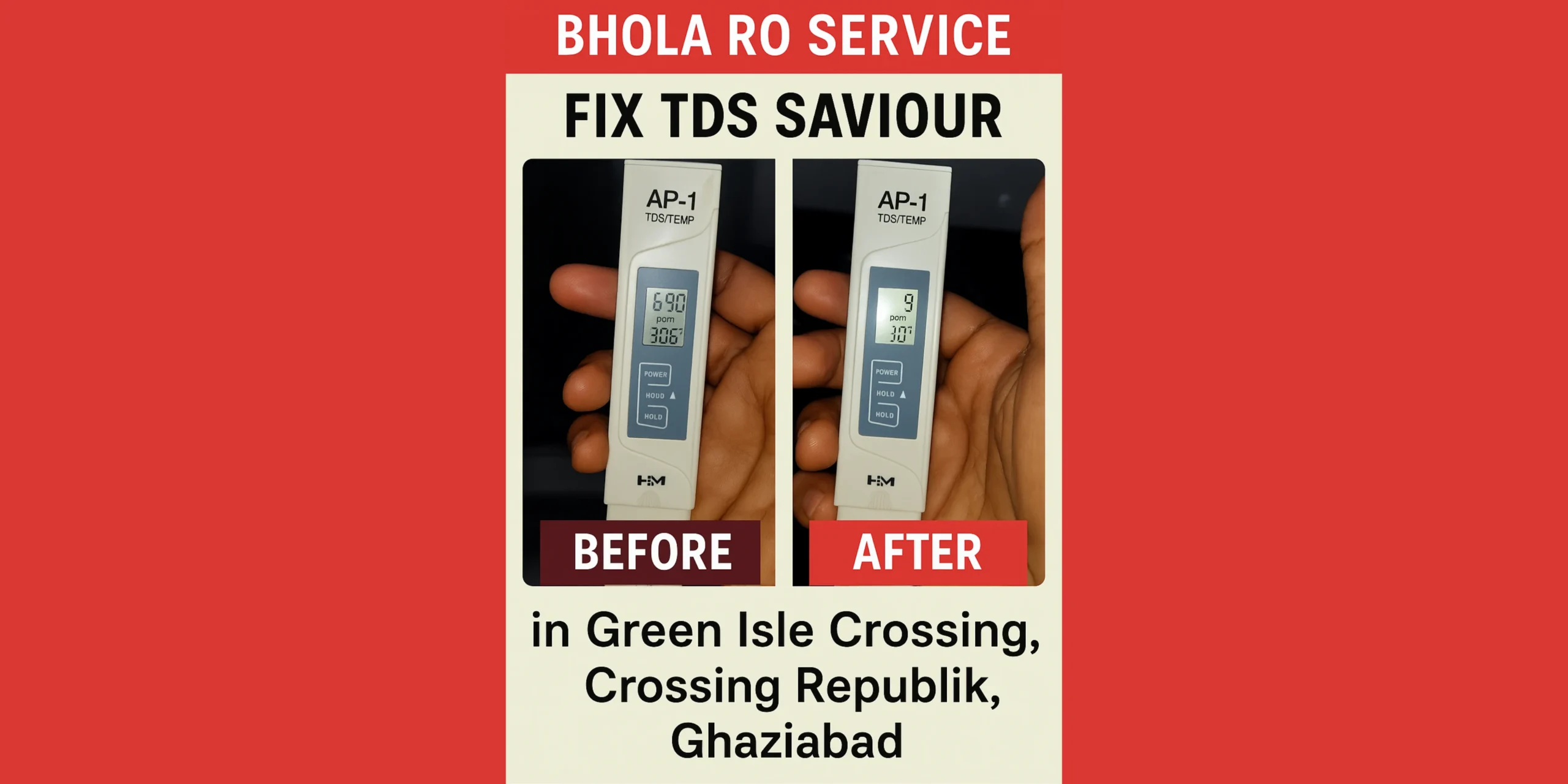 Bhola RO Service Fix TDS Saviour in Green Isle Crossing, Crossing Republik, Ghaziabad