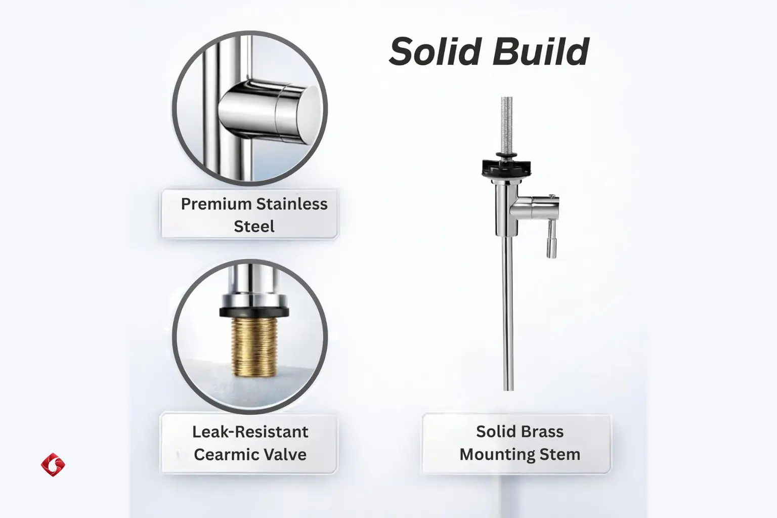 Bhola RO Faucet for Modular Kitchen Wall-Mounted Kitchen Faucet Long Size Tap for Home Kitchen Use
